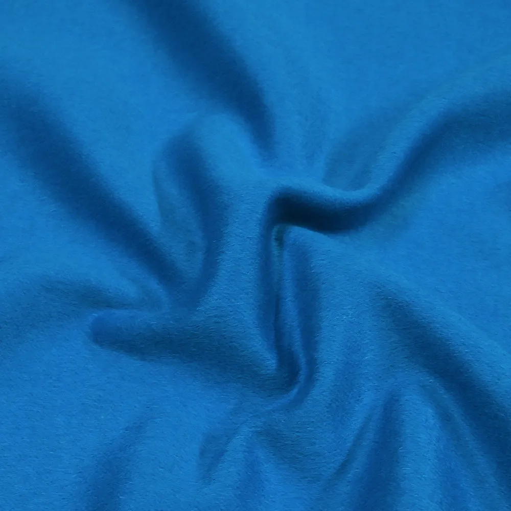 100% cachemire double face bleu azur au mètre