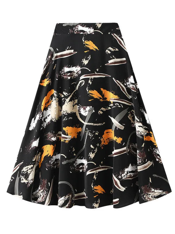 Airchics jupe longue trapèze mousseline motif mode femme