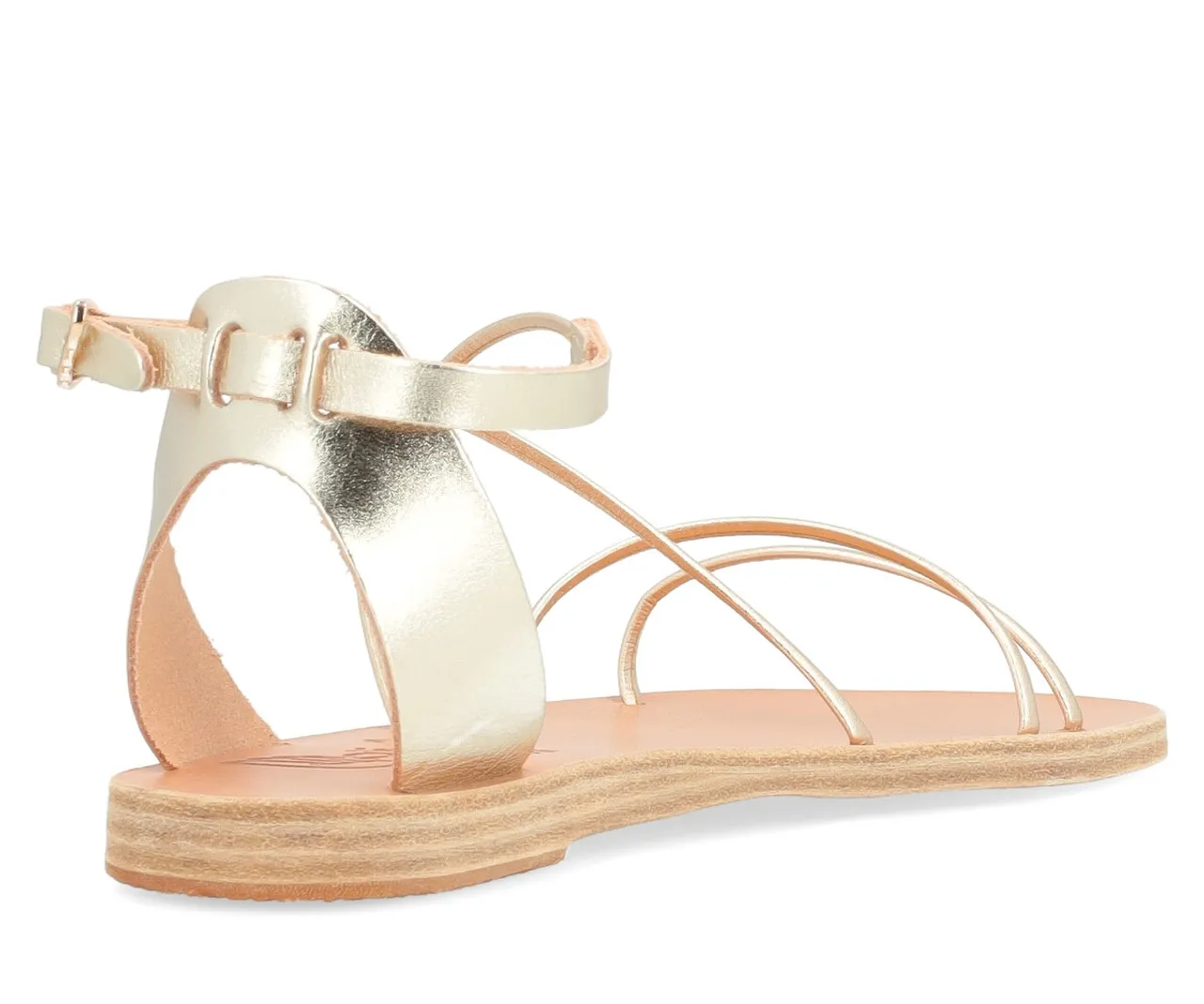 Ancient Greek Sandals Sandale Meloivia en cuir platine