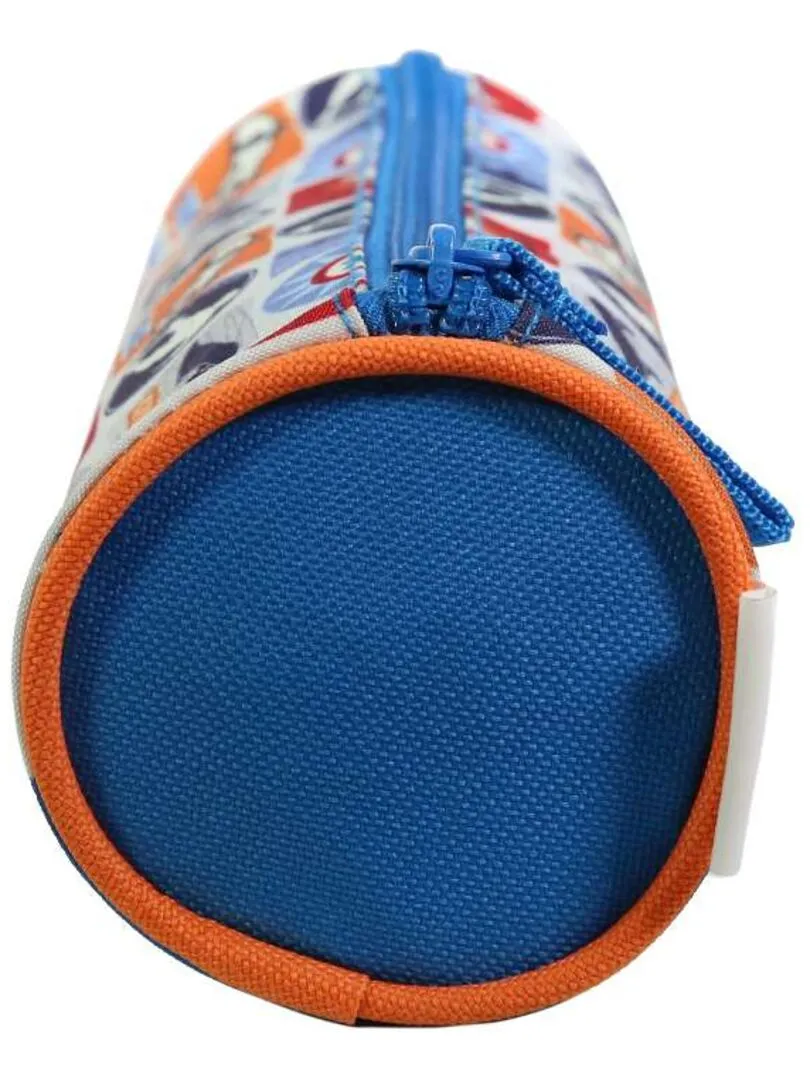 BAGTROTTER Trousse scolaire ronde Phileas Bleue Skate - Bleu