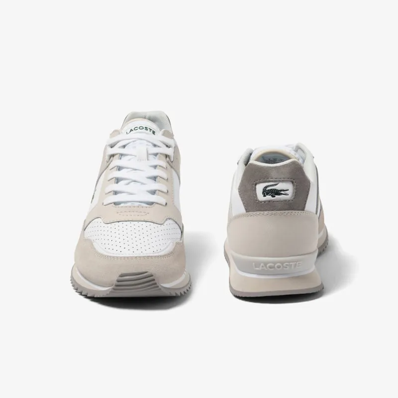 BASKETS LACOSTE PARTNER PISTE HOMME EN CUIR BLANCHES
