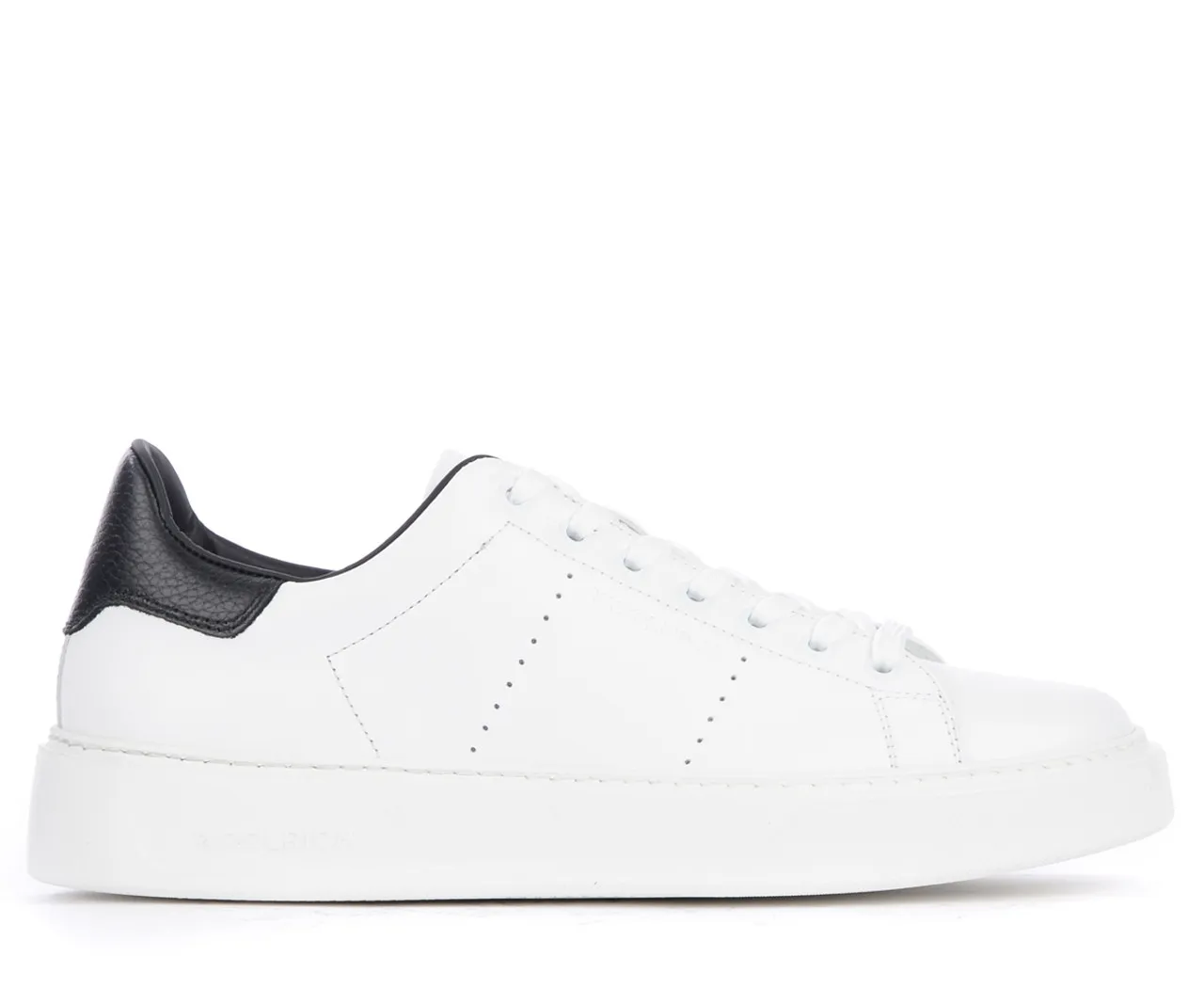 Baskets Woolrich Classic Court en cuir blanc