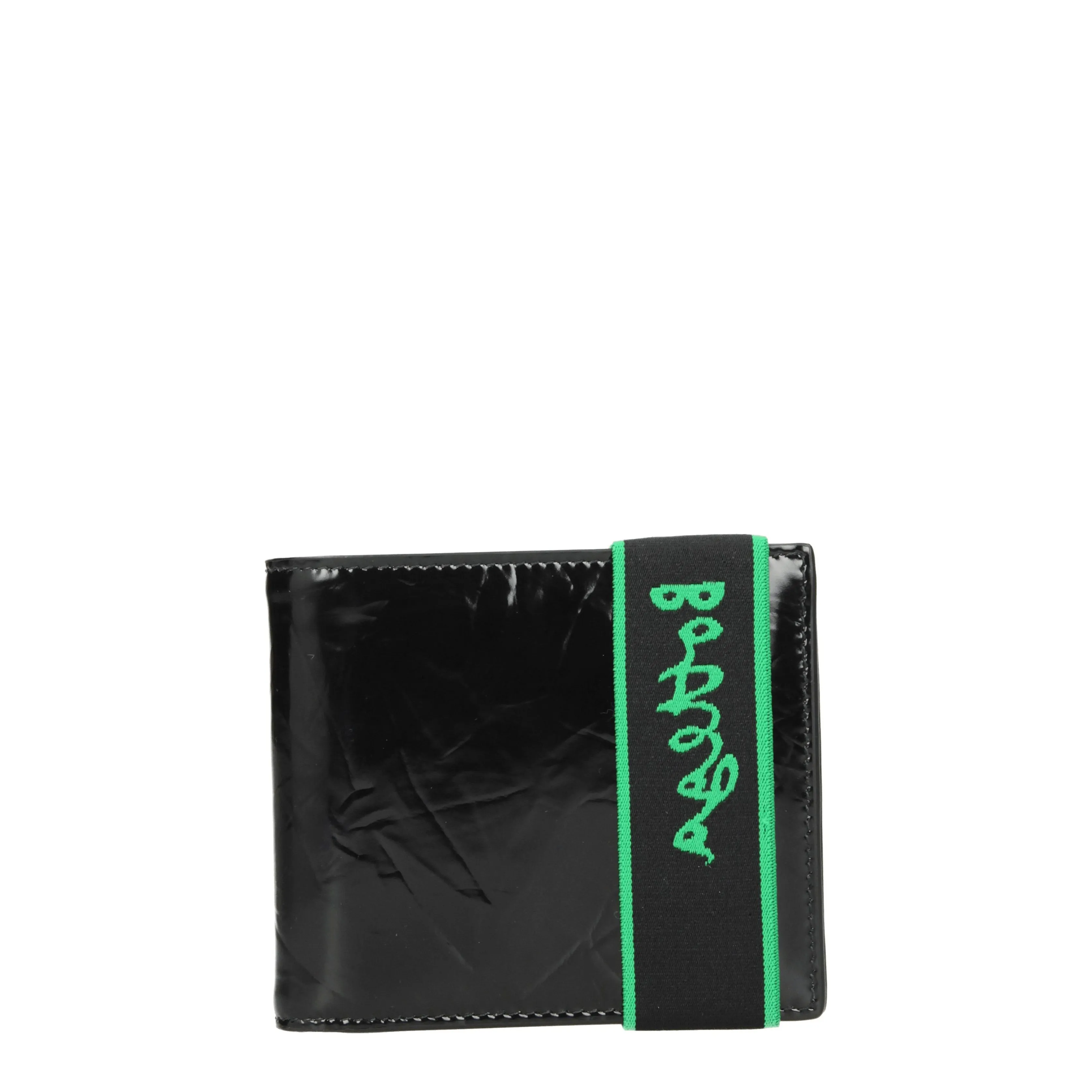 Bottega veneta portefeuille hommes peau noire / herbe
