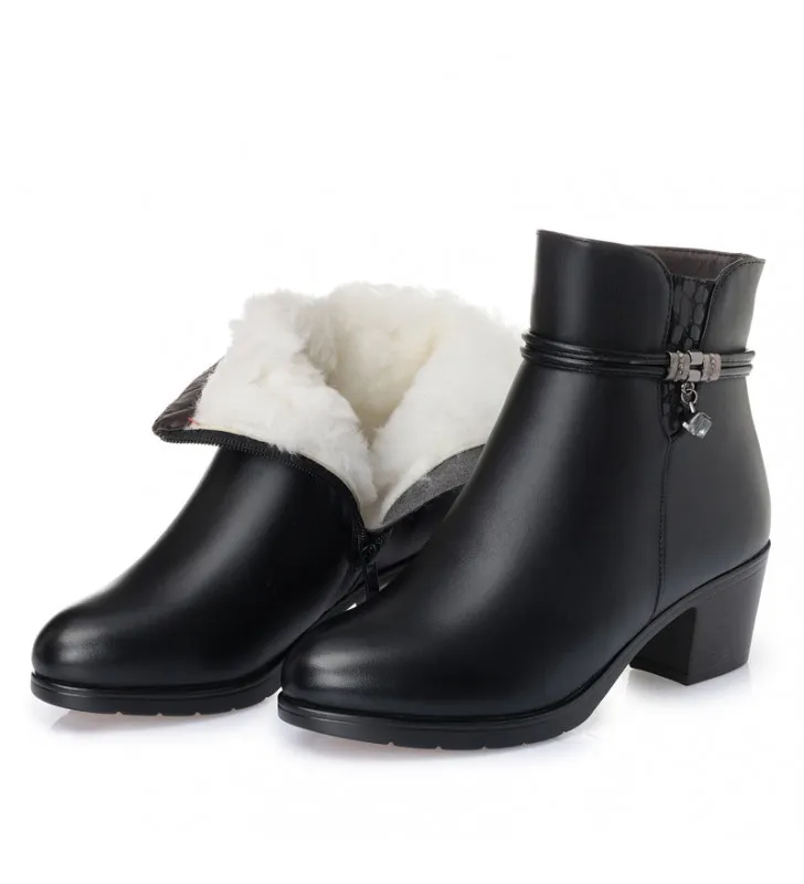 Bottes à talons épais