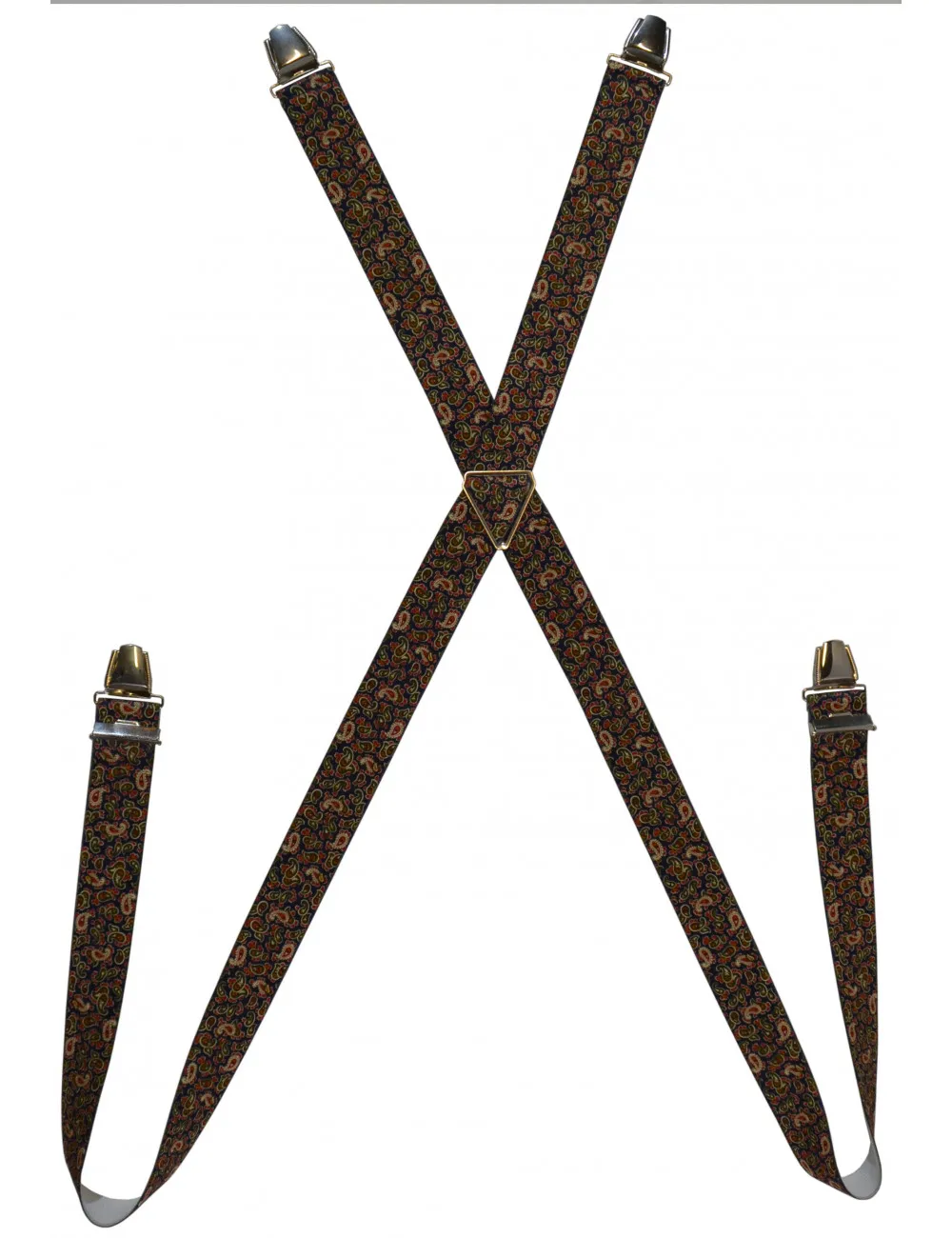 Bretelle à motif cachemire marine