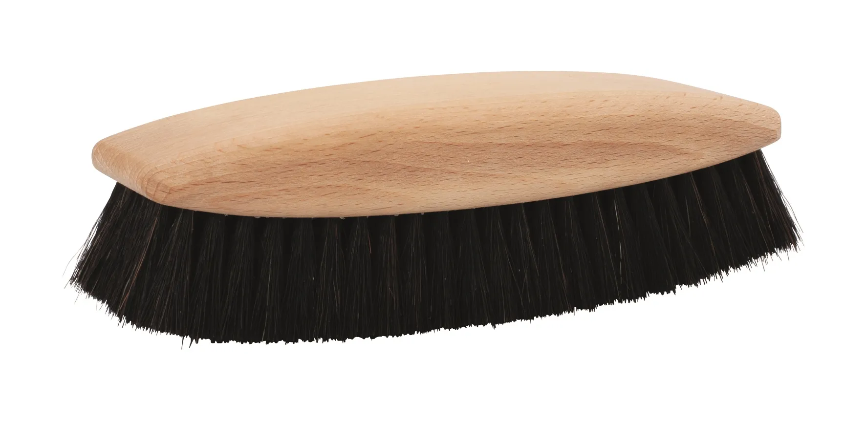 Brosse à lustrer les chaussures  Crin de cheval noir - hêtre huilé