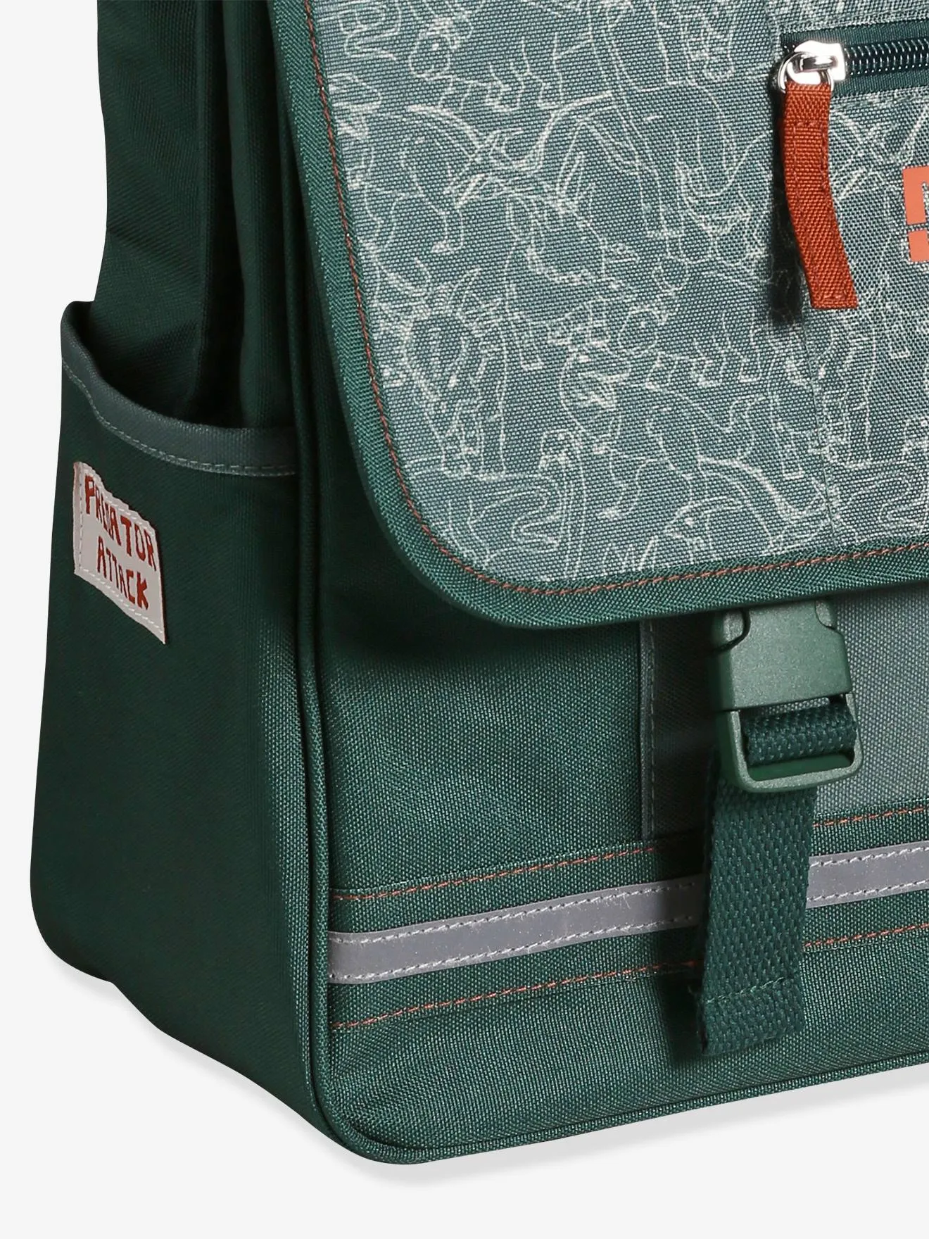 Cartable + trousse dinos garçon vert sapin - Vertbaudet