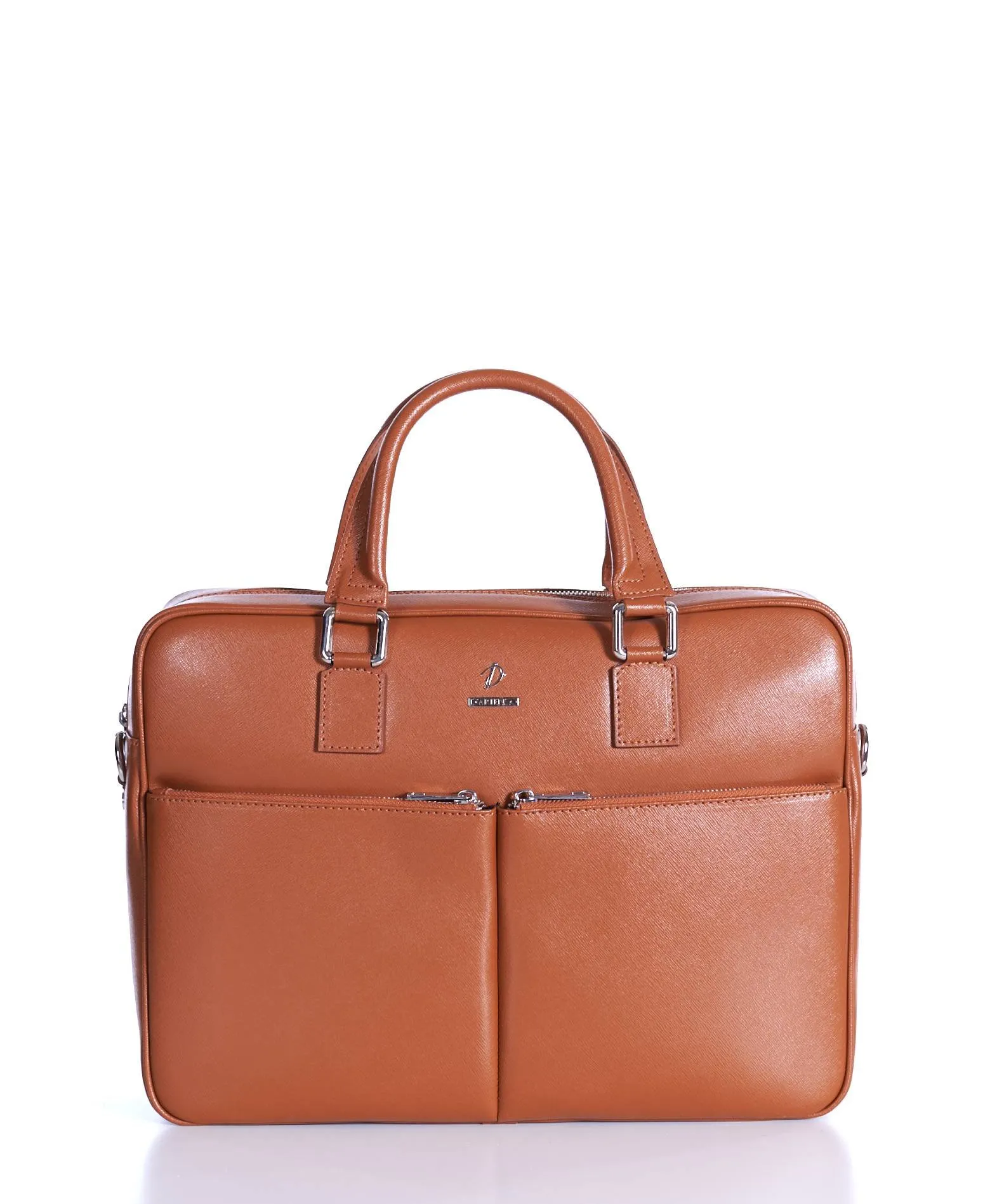 Cartable 24 heures cuir porte-documents sacoche ordinateur cognac Justin