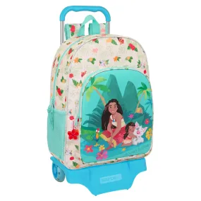 Cartable à roulettes Vaiana Bleu Beige 33 x 42 x 14 cm