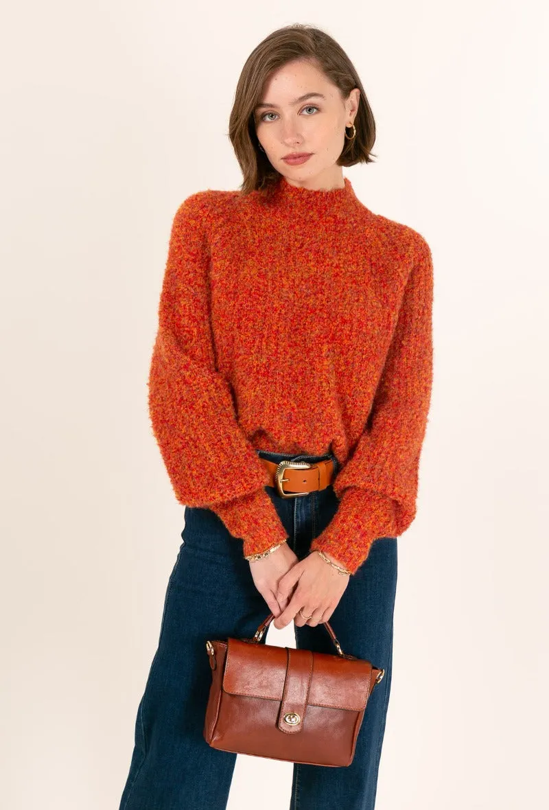 CECILIA Sac cartable en cuir, Marrons