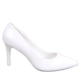 Charlotte Escarpins à talons laqués blancs blanche
