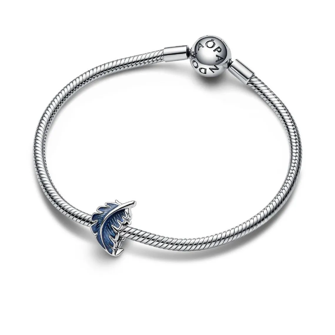 Charm  Plume Recourbée Bleue - Pandora  | 3 Suisses
