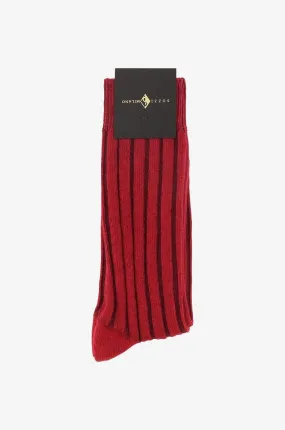Chaussettes côtelées en cachemire