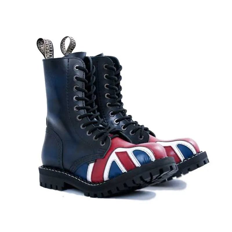 Chaussures coquées drapeau british 10 trous
