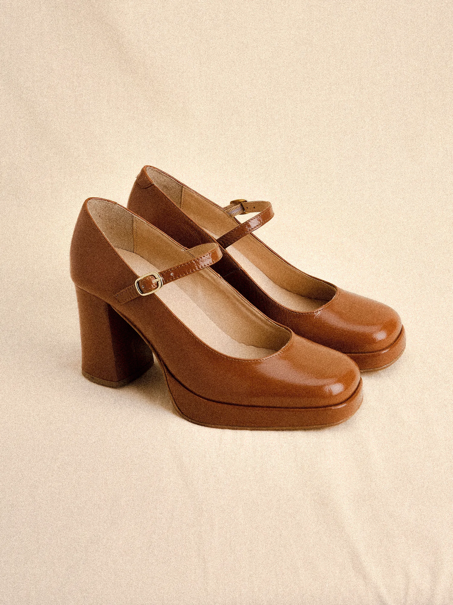 Chaussures Mary Jane À Talons Vêtements Apricot