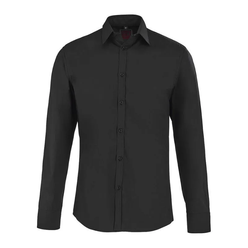 Chemise de Service Homme Manches Longues Cattura Noir - LAFONT SERVICE
