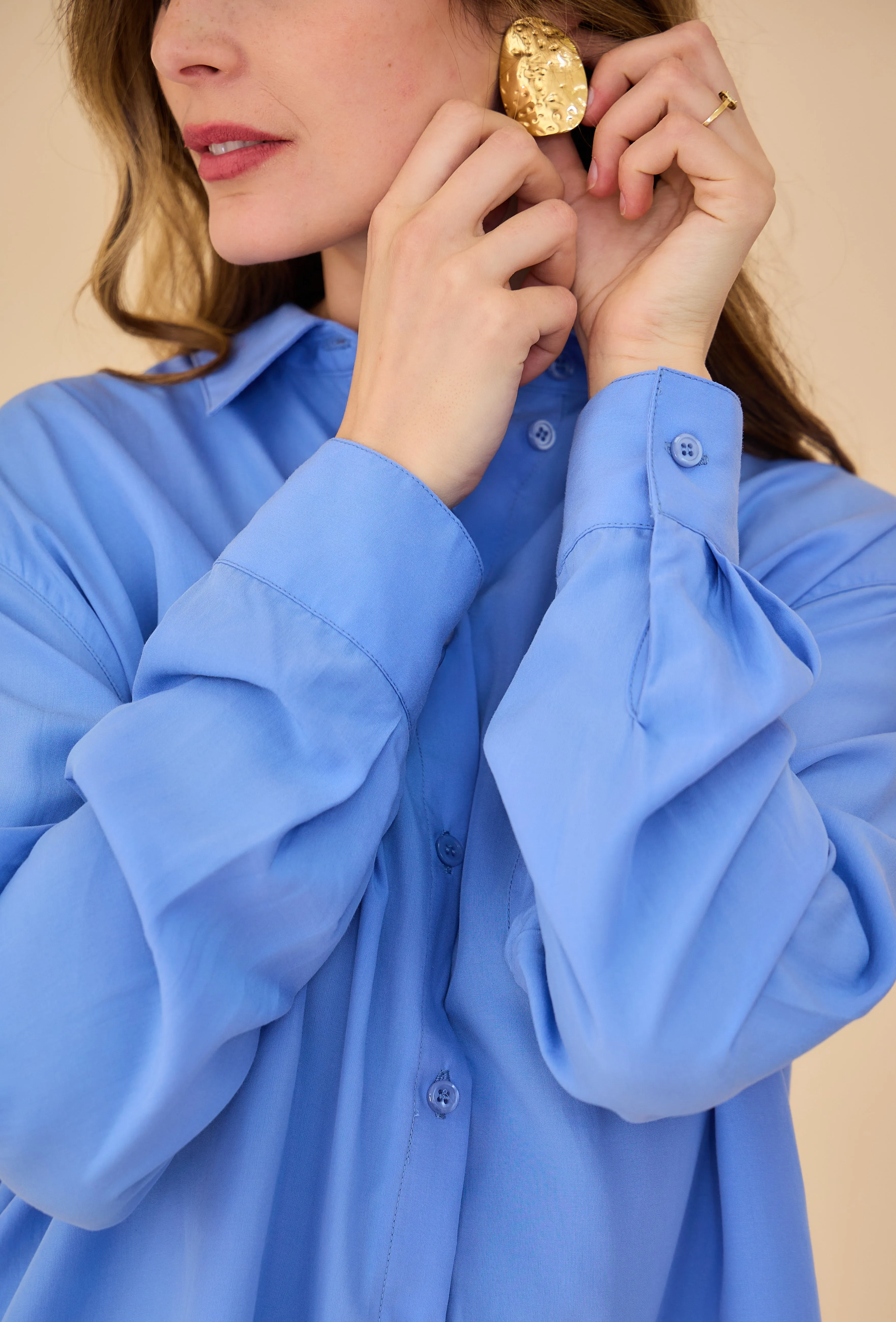 Chemise oversize unie