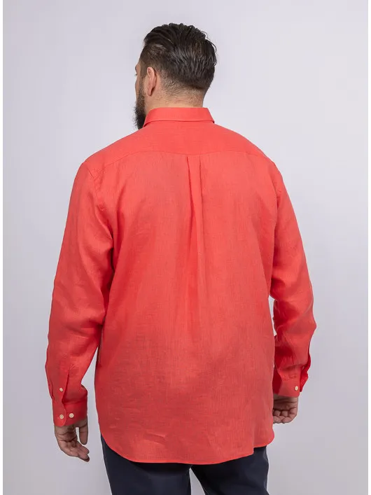 Chemise Ralph Lin Corail Capel Grande Taille corail homme grande taille - Capelstore