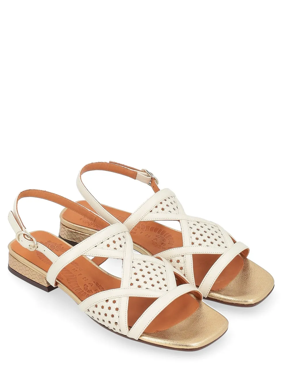 Chie Mihara Sandale en cuir blanc