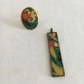 Ensemble Bague et pendentif floral 