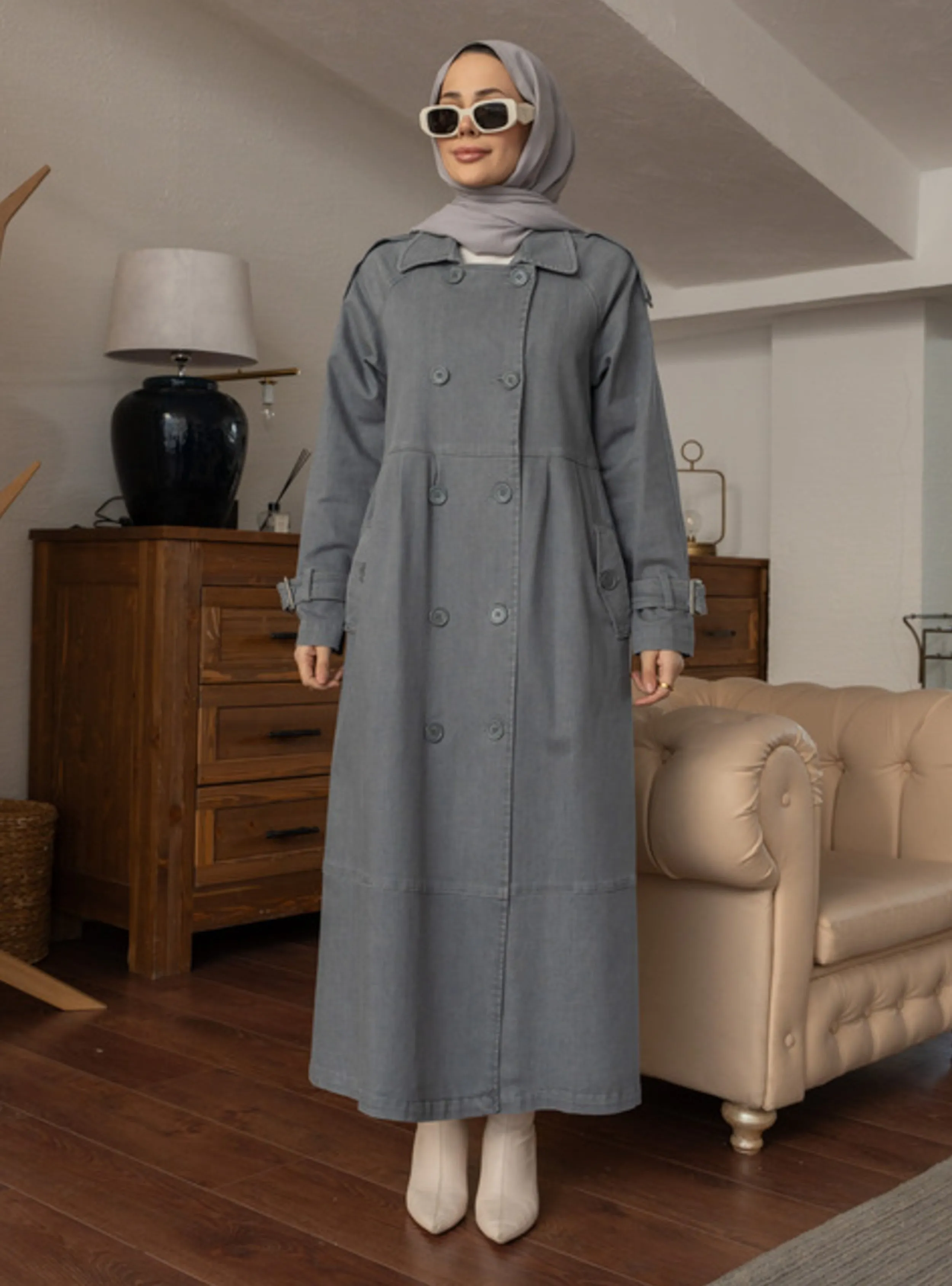 Grey - Trench Coat