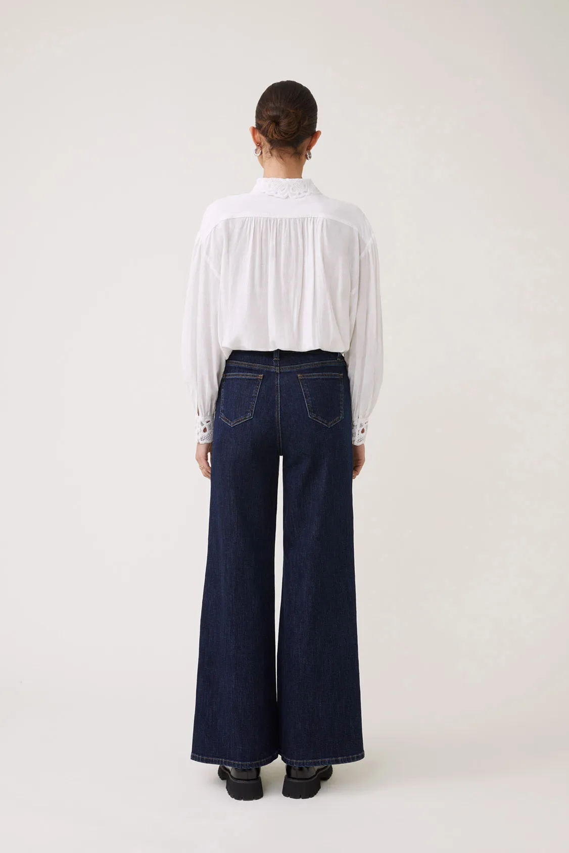 Jean large bleu