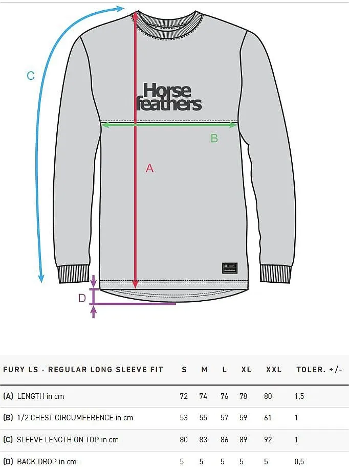 jersey Horsefeathers Fury LS - Digital/White - men´s