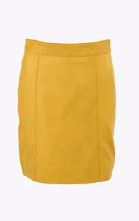 Jupe cuir Kenzane Tournesol Giorgio & Mario - La Canadienne - Robes / jupes Cuir Jaune