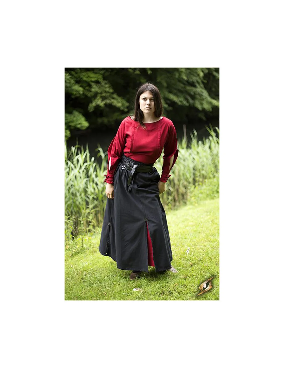 Jupe de bataille médiévale, noire ⚔️ Boutique Épées