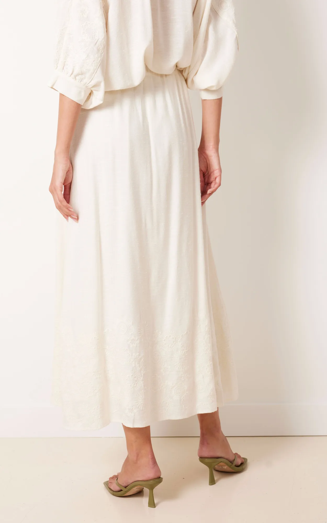 Jupe longue en coton Cilla écru Notshy - La Canadienne - Robes / jupes Textile Ecru