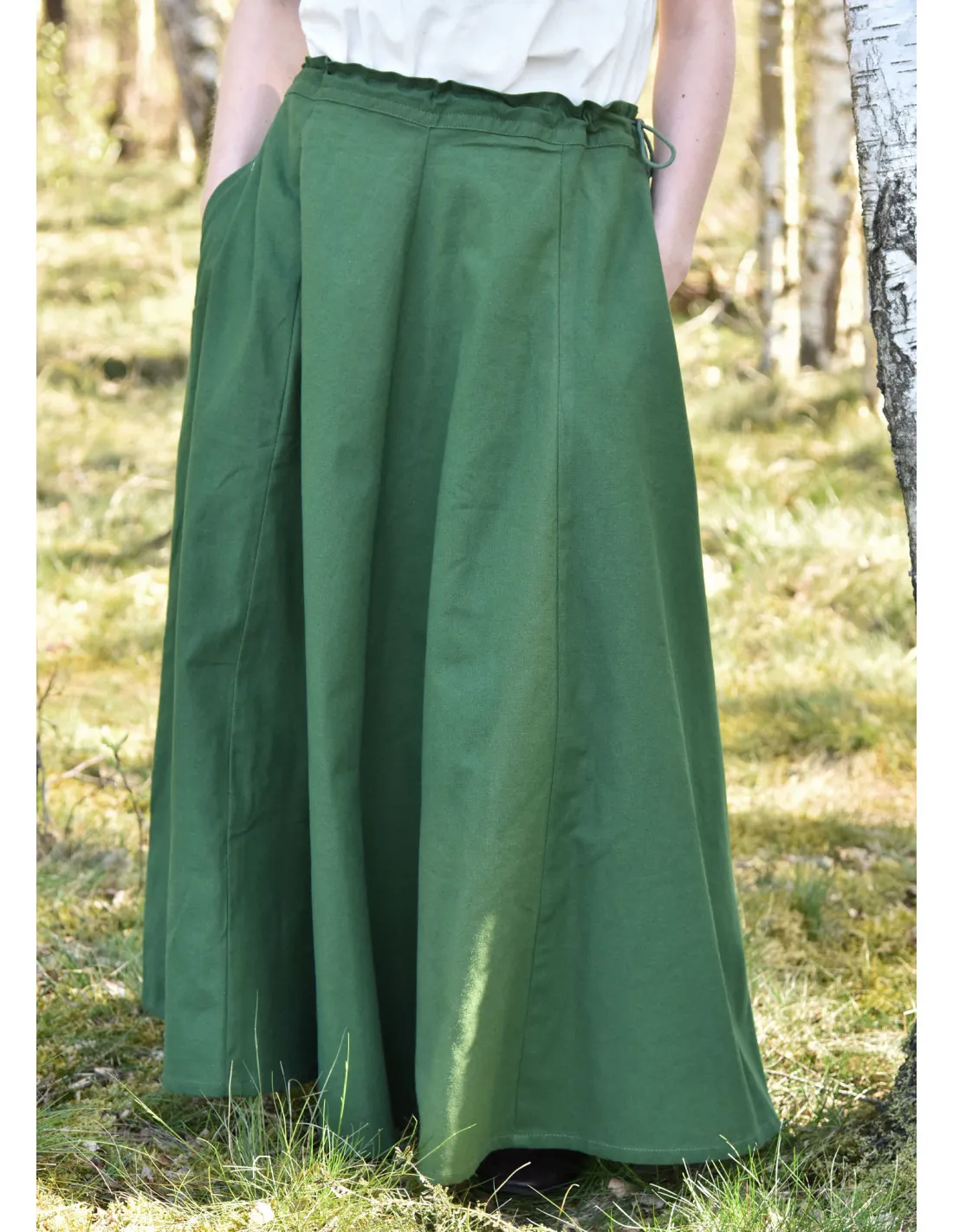 Jupe médiévale à coupe large, verte ⚔️ Boutique Épées