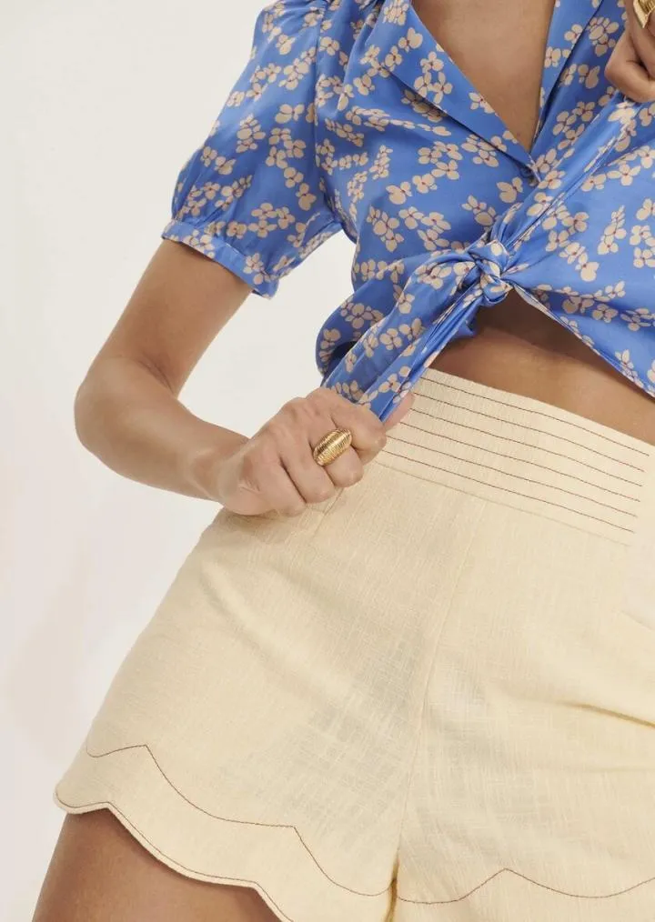 Jupes & Shorts TARA JARMON Femme | Short Stellina jaune pale en coton