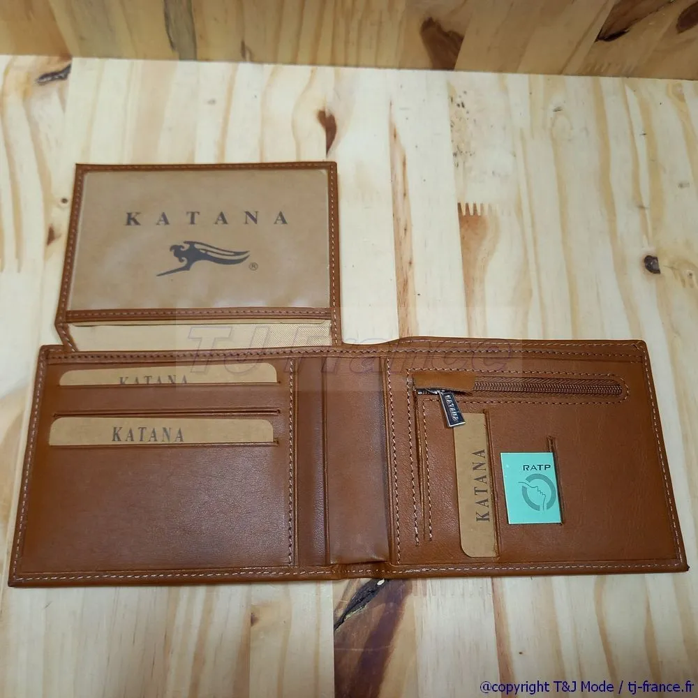 Katana 253062 portefeuille Italien en cuir vachette souple 