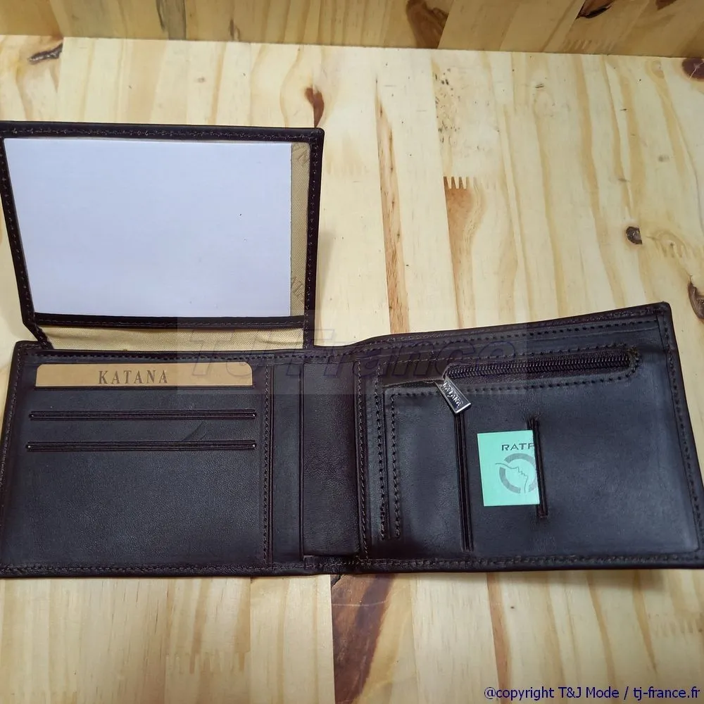 Katana 253062 portefeuille Italien en cuir vachette souple 