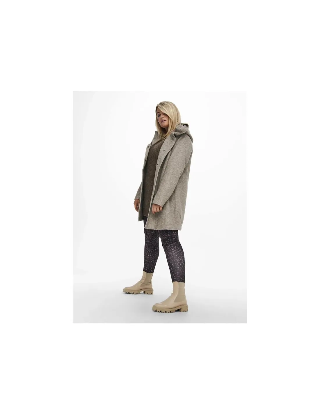Manteau Only Carsedona Manteau Light Grey Light Grey Melange Femme