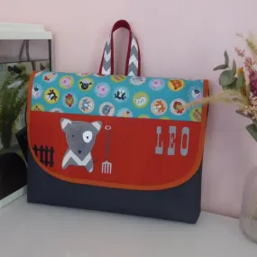 Mini cartable maternelle s cartable garçon personnalisable tissu theme couleur au choix