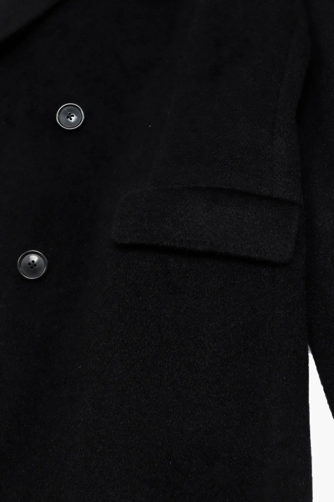 Our legacy Whale coat Black hairy wool - GRADUATE STORE