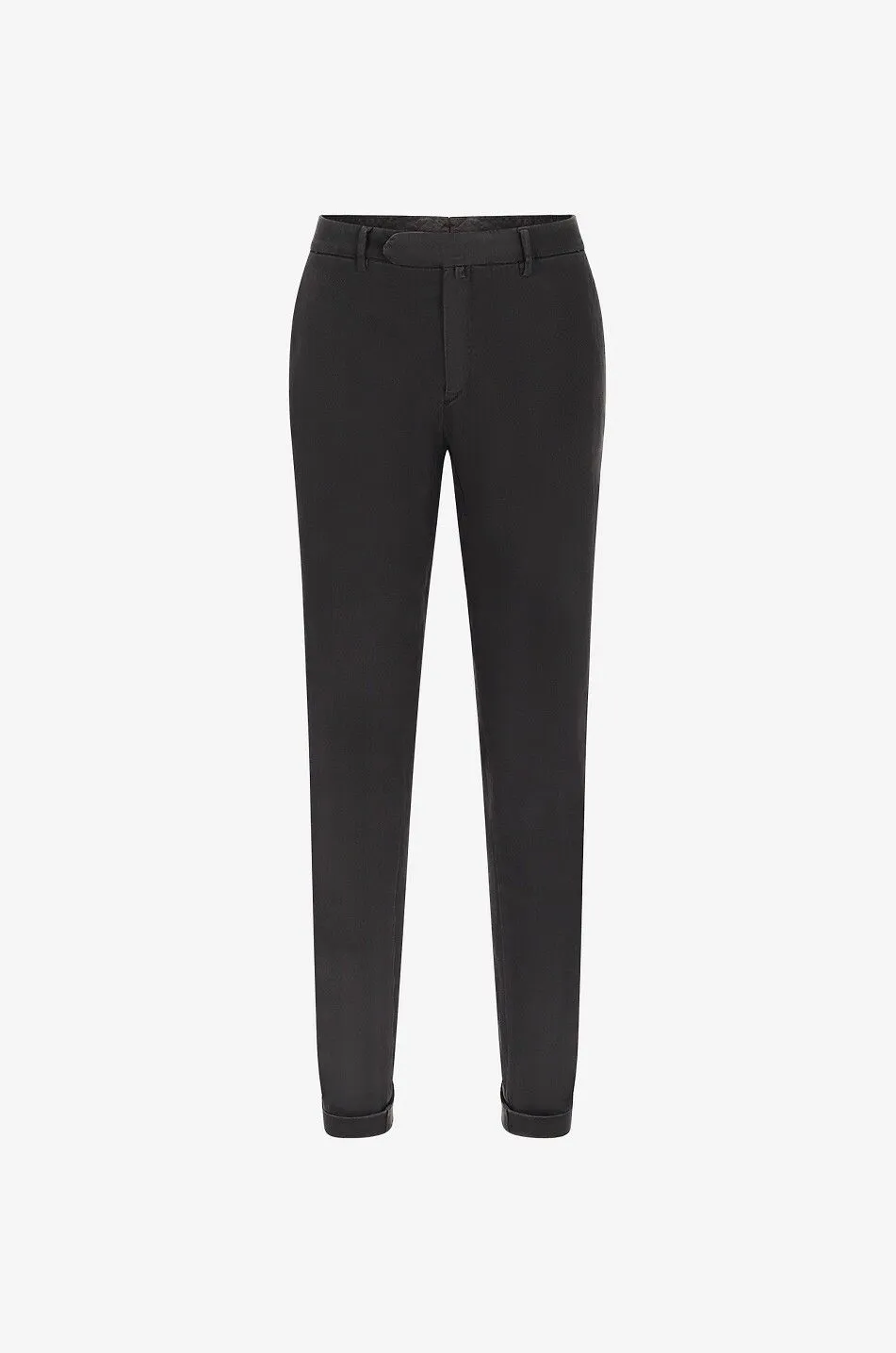 Pantalon chino slim en coton et cachemire