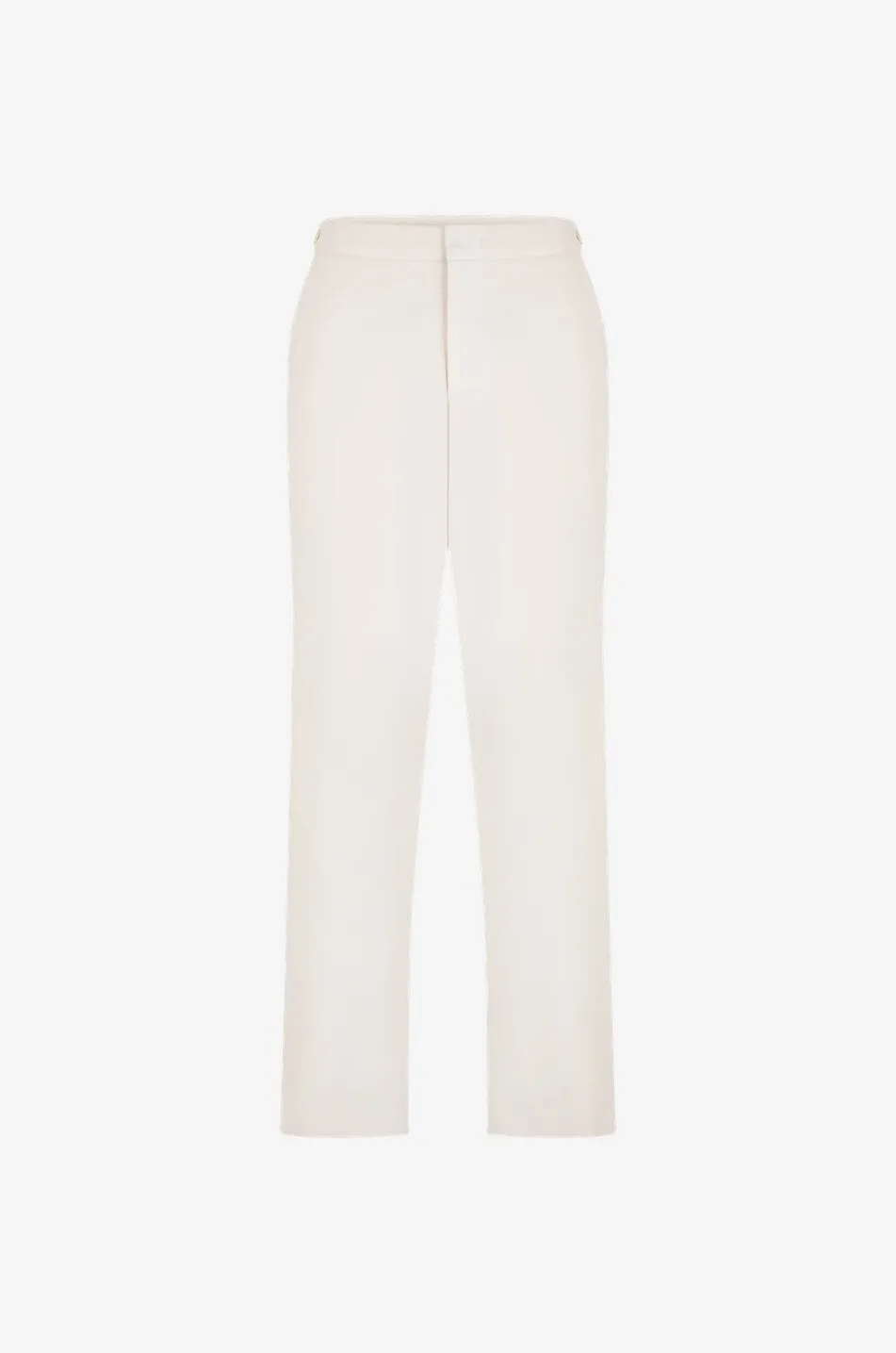 Pantalon droit en gabardine de coton