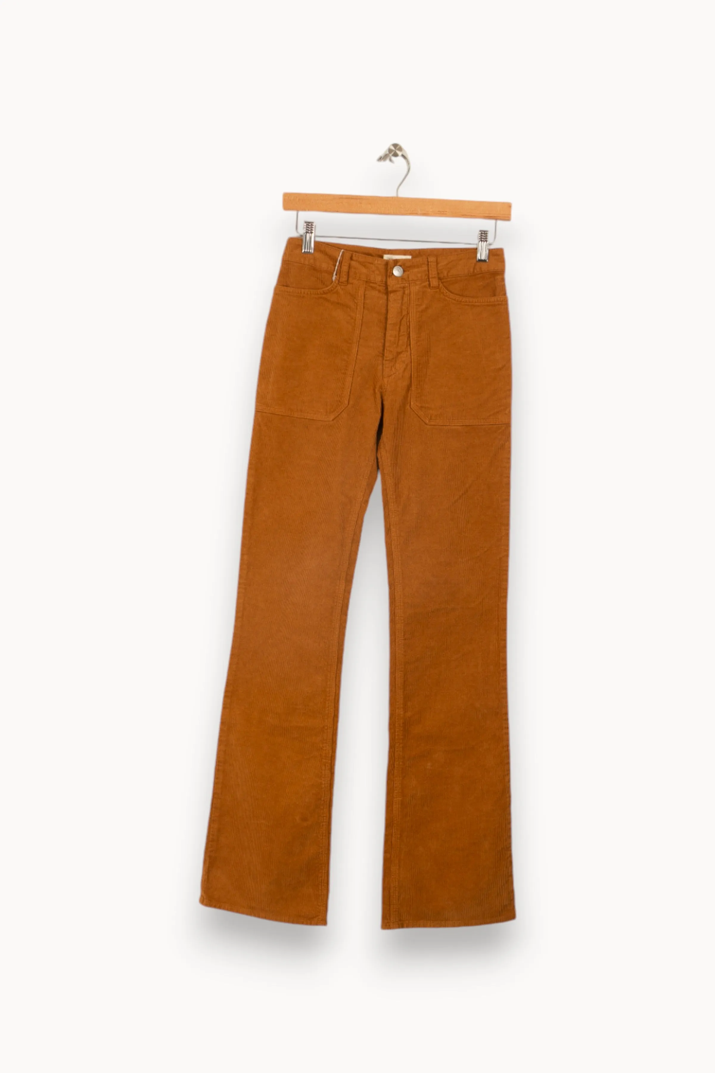 Pantalon marron ctelé - Taille XS/34