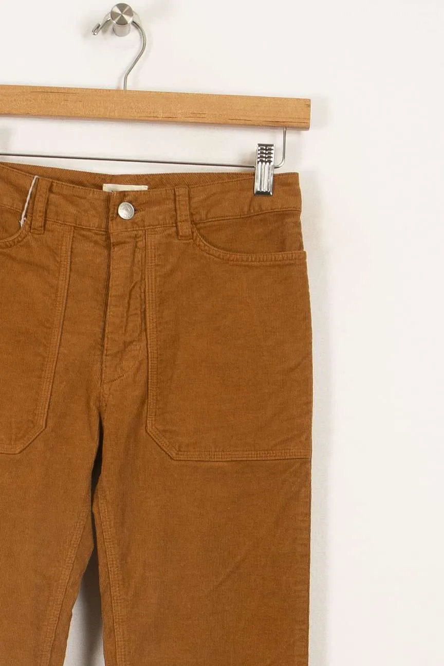 Pantalon marron ctelé - Taille XS/34