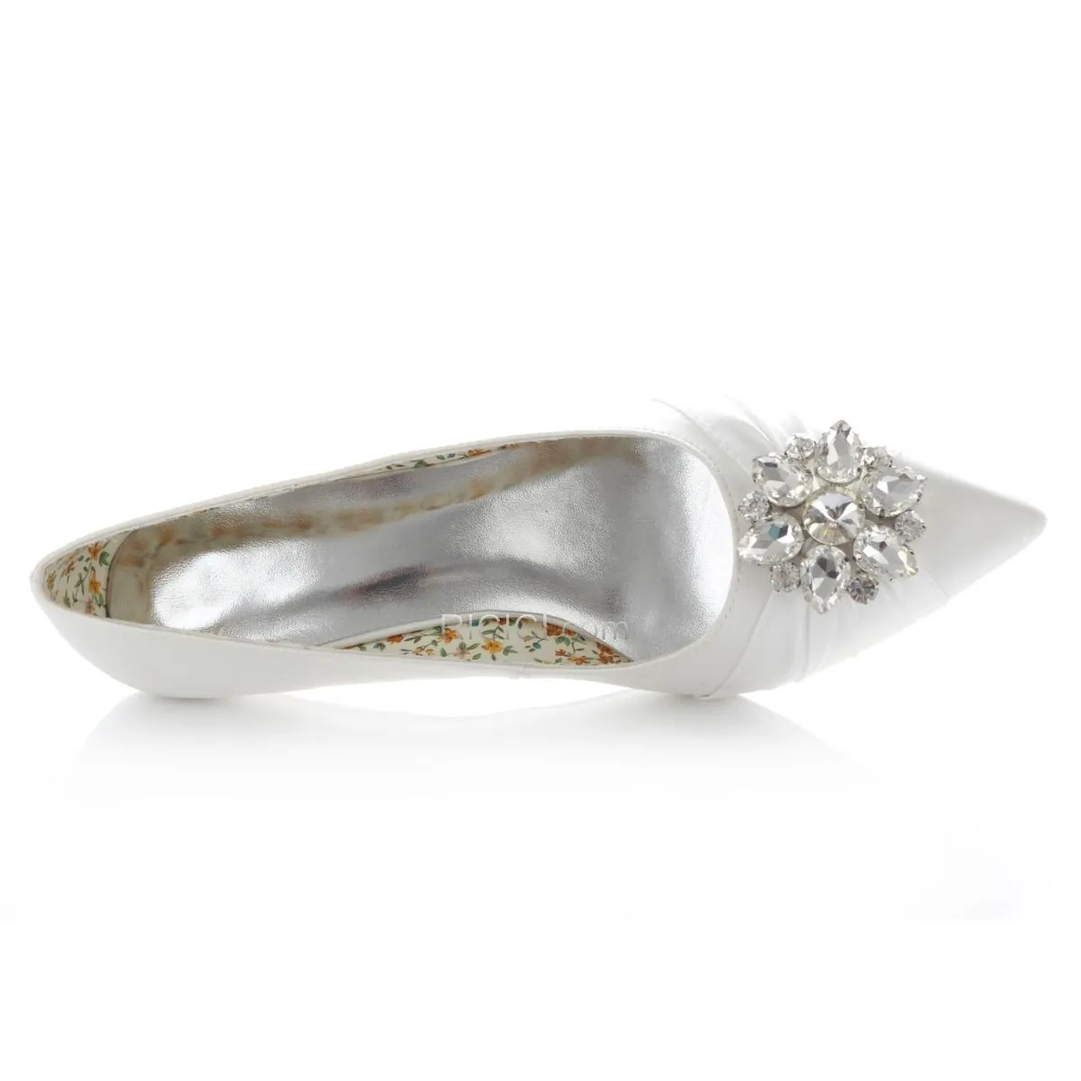 Printemps D'automne Satin 5 cm / 2 inch Blanche Talons Aiguilles Chaussure Mariée Demoiselle D'honneur Escarpins Talon