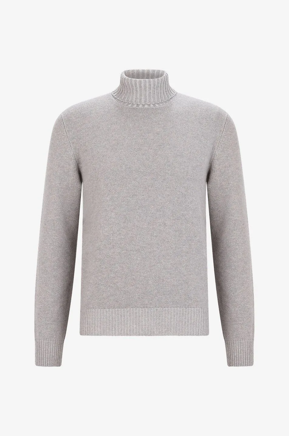 Pull ajusté en cachemire à col roulé