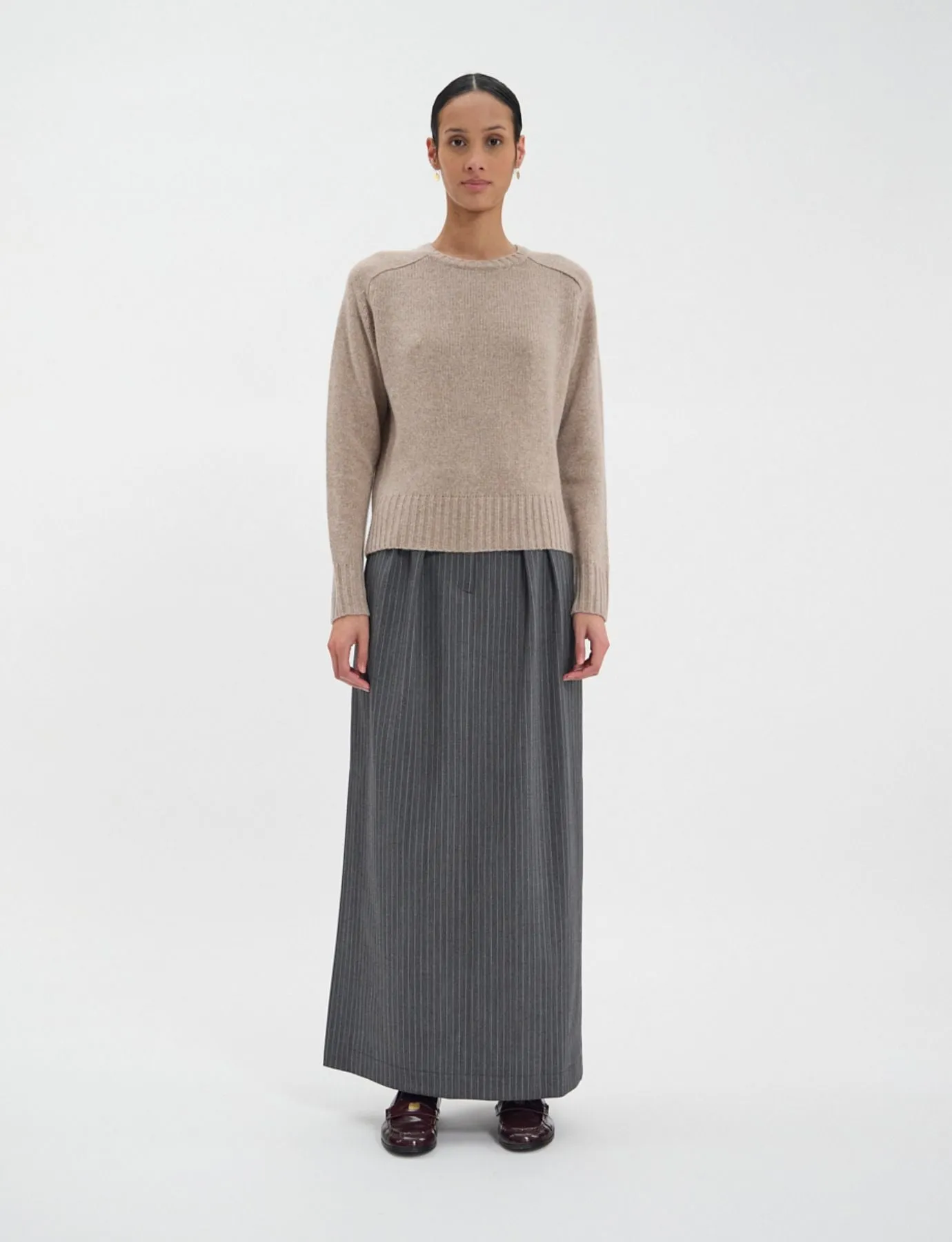 Pull Arthur laine et cachemire beige