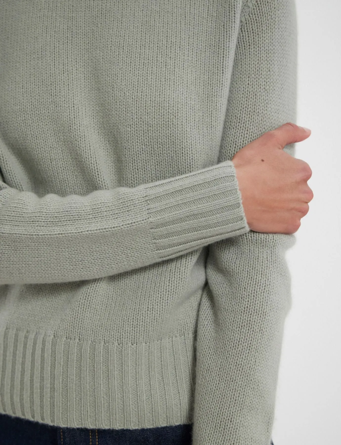 Pull Arthur laine et cachemire vert amande