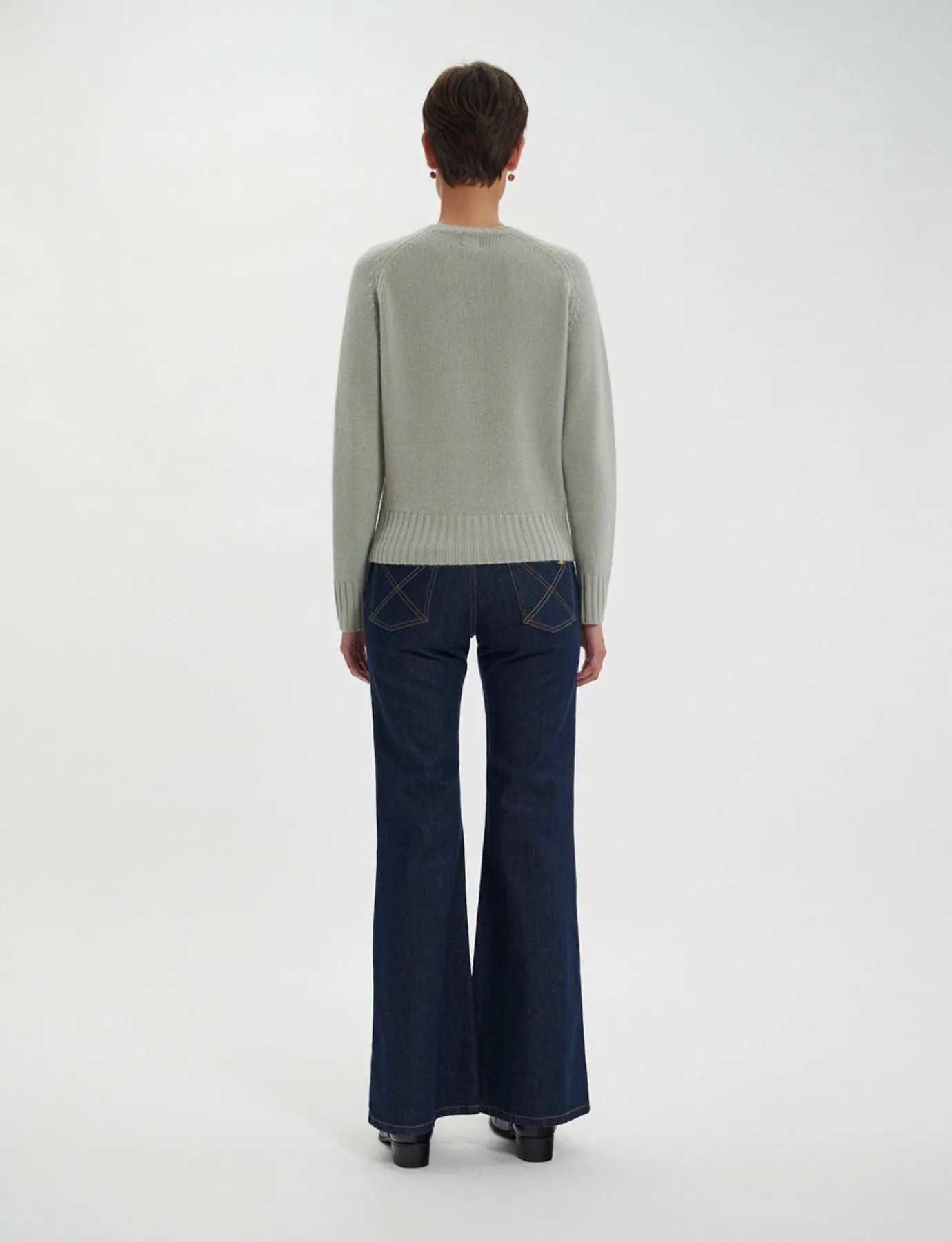 Pull Arthur laine et cachemire vert amande