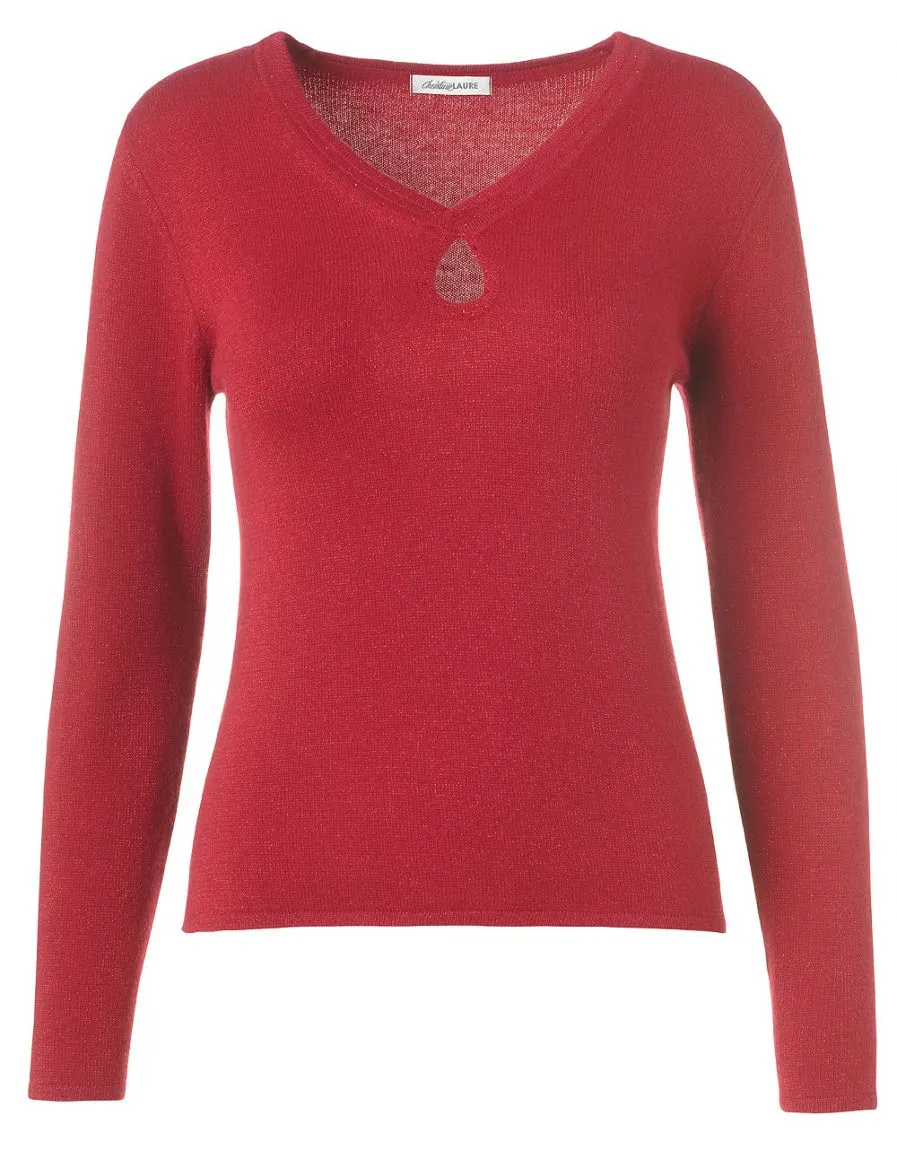 Pull rouge cachemire - Laine & Cachemire
