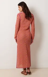 Robe longue Kimy crochet orange Notshy - La Canadienne - Robes / jupes Textile Orange