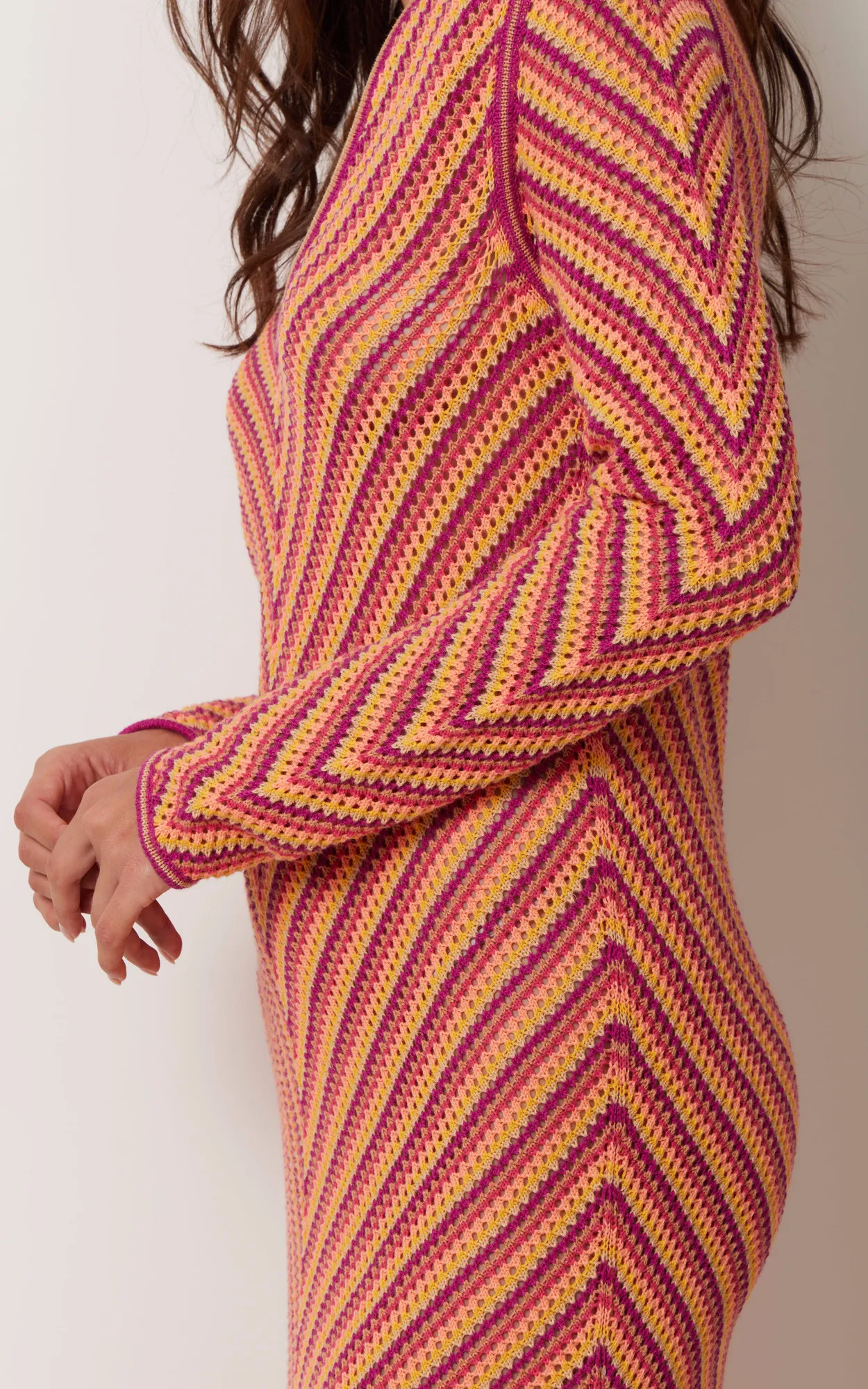 Robe longue Kimy crochet orange Notshy - La Canadienne - Robes / jupes Textile Orange
