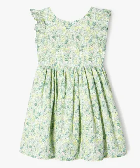 robe sans manches a motifs fleuris fille vert robes et jupes